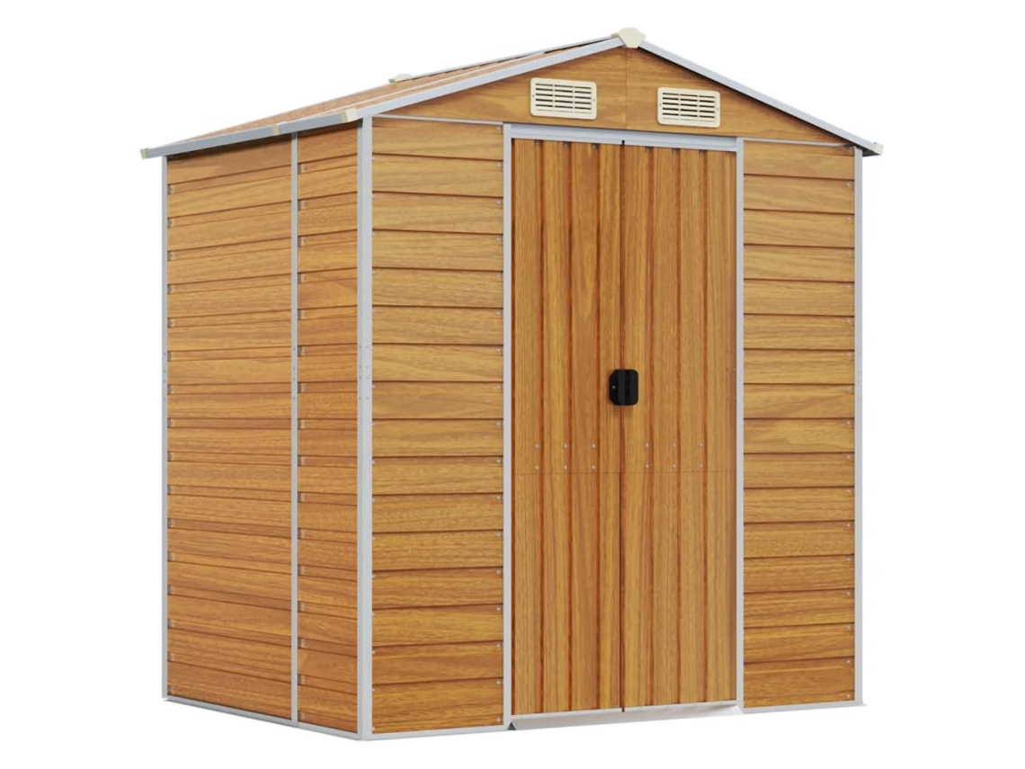 Garden Shed, Garden Sheds Vidaxl Marrom Aço (191 X 130 X 198 Cm)