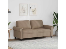 Vidaxl Sofá De 2 Lugares 140 Cm Couro Artificial Cor Cappuccino