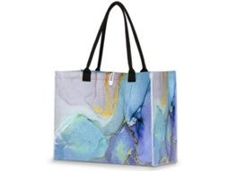 Bolsa Tropicallife Designtract Grande e Colorida com Estampa de Mármore para Mulheres e Meninas 42 X 17 X 33 C