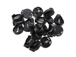 Yuru 20 Peças Suporte de Bateria Botão Preto para Lir2032 2025 2016 Plástico Metal Pcb Montagem