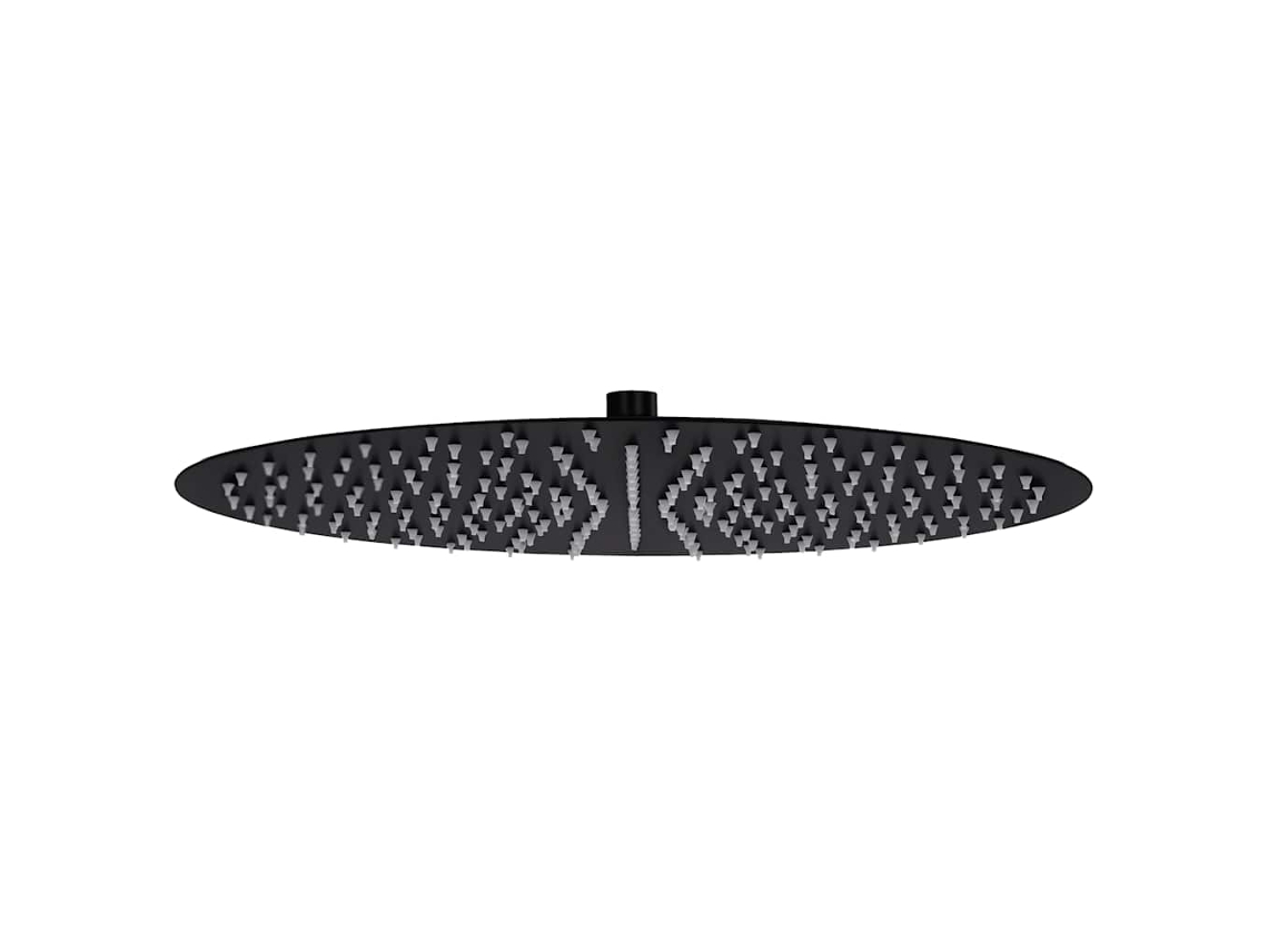 Vidaxl Cabeça De Chuveiro Redonda 40 Cm Aço Inoxidável Preto