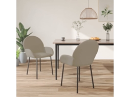 Vidaxl Cadeiras De Jantar 2 Pcs Veludo Cinzento-claro