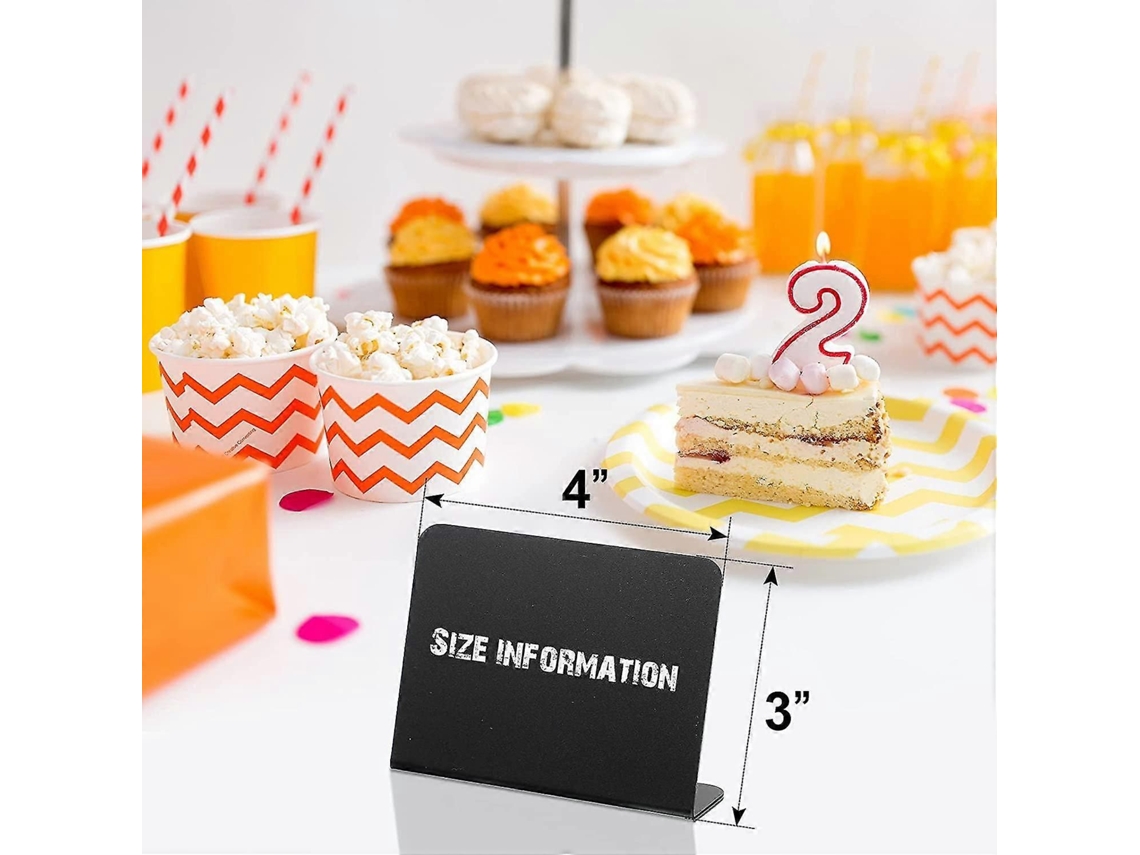 20 Plaquinhas de Quadro-preto de 4x3 polegadas para mesa, Etiquetas para Buffet E Festas