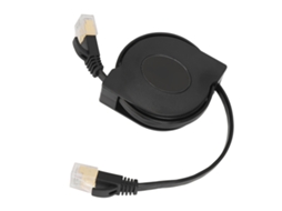 Cabo Ethernet Retrátil Cat7 De Cobre Plano Portátil Cabo De Par Trançado De Alta Velocidade 1.5m