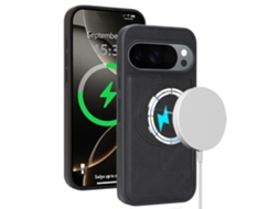 Capa Magnética Em Couro Para Google Pixel 11 Pro Xl (preto)