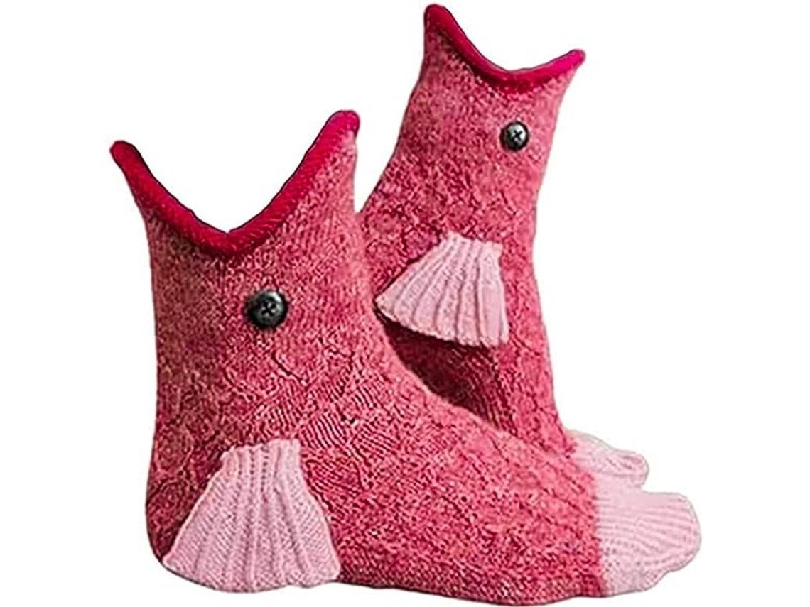 2026 calcetines de Pescado Tejidos Personalizados Unisex Regalo de Navidad Calientitos