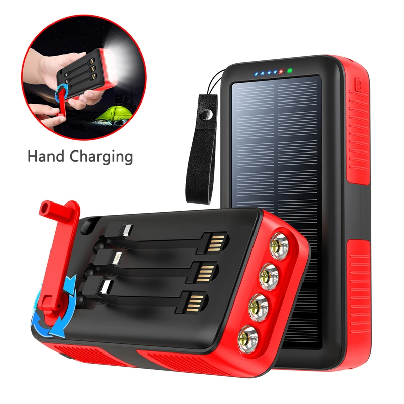 Carregador Solar 66800mah, Carregamento Rápido 22,5w MDUG Laranja PONTOCASA