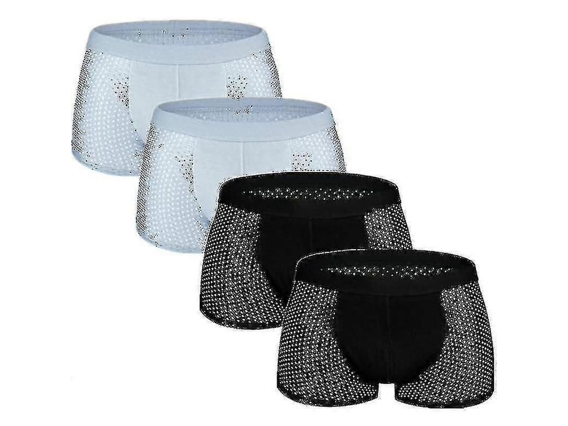 Calcinha Boxer Masculina em Fibra de Bambu e Seda Gelada com Malha Diário, Festa, Casamento, Aniversário Set 4b