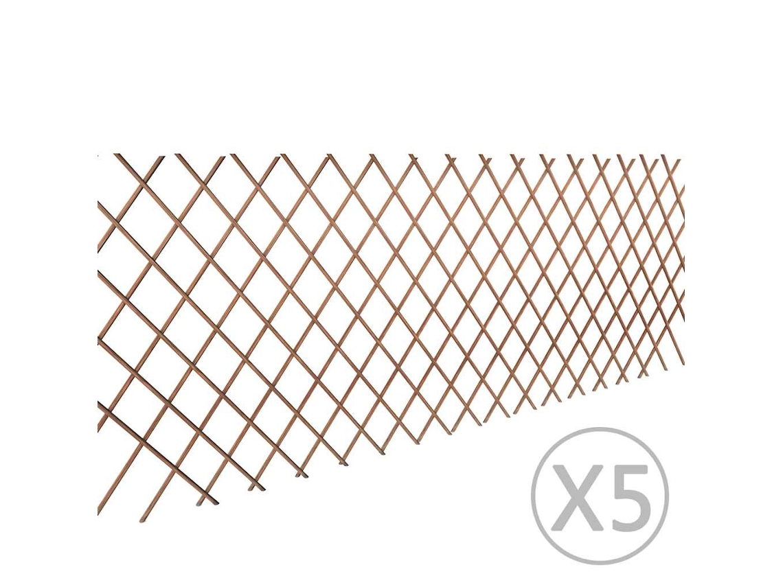 Vidaxl Cerca Em Treliça Salgueiro 5 Pcs 180x90 Cm