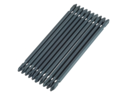 Kit De 10 Bits De Parafusadeira De Aço S2 Bica Cruzada Dupla 1/4 Polegada 150mm Ph2