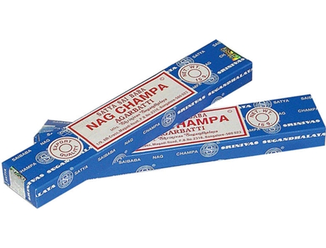 Incenso SATYA Nag Champa Satya Agarbatti (Natural Mix - 2 Emb - 12 Sticks - 21.5x4x4 cm)