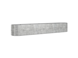 Vaso de jardim VIDAXL Prateado Aço (440x80x68cm)
