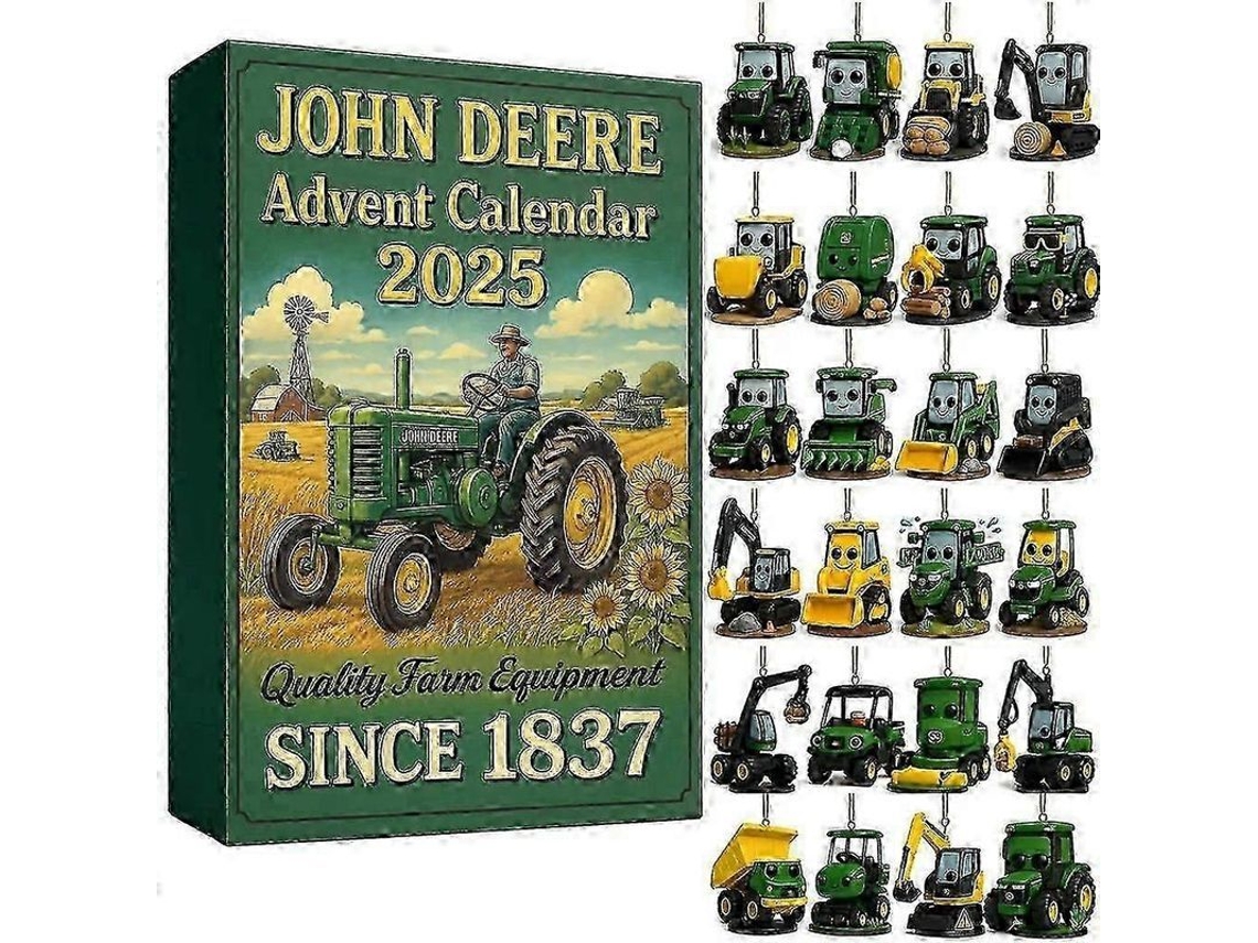 Calendário De Advento John Deere 2025: 24 Miniaturas De Máquinas Agrícolas Para Natal