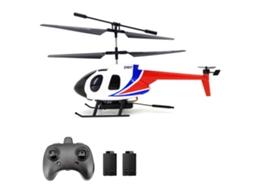 Helicóptero de controle remoto de 2,4 GHz com giroscópio, estabilizador desmontável e 2 pilhas inclusas. Ideal para crianças e adultos.