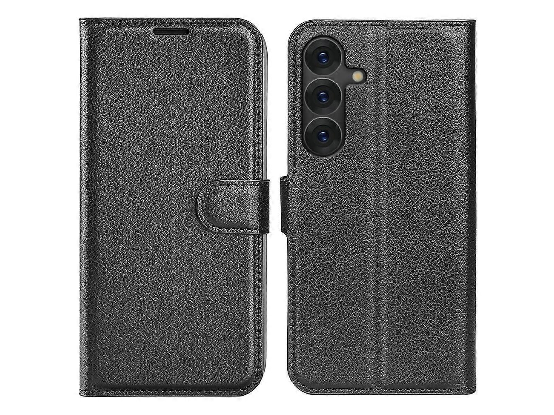 Capa De Celular De Couro Com Flip Horizontal E Textura De Lichia Com Suporte