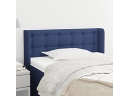 Cabecero con Alas de Tela 103x16x78/88 Cm Azul