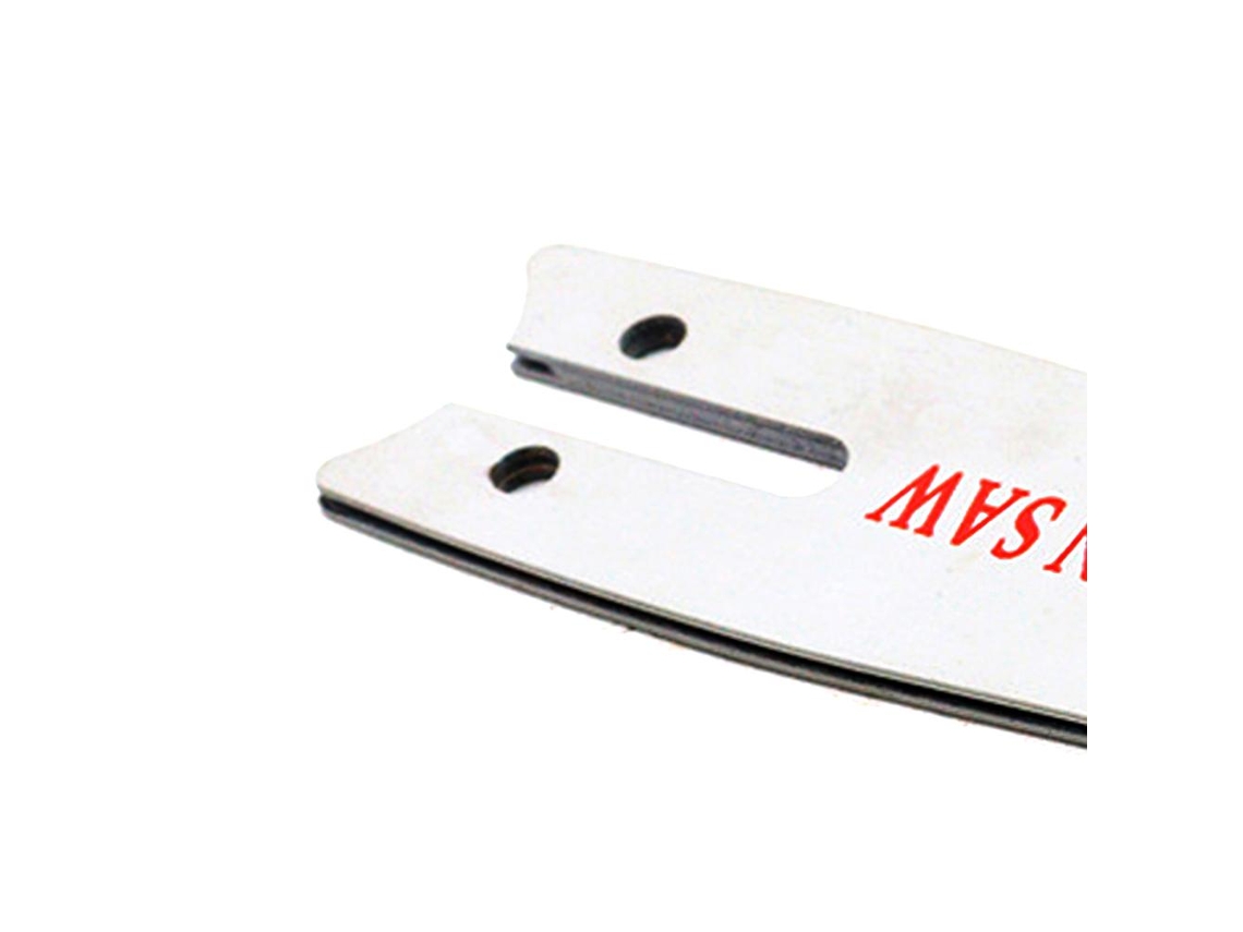 Conjunto de mini motosserra elétrica de 4 polegadas com placa guia e acessórios práticos para motosserra elétrica.