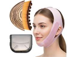 Escova Facial para Contorno Linfático e Máscara Lifting em Formato de V, Conjunto de 2 Peças SIURN