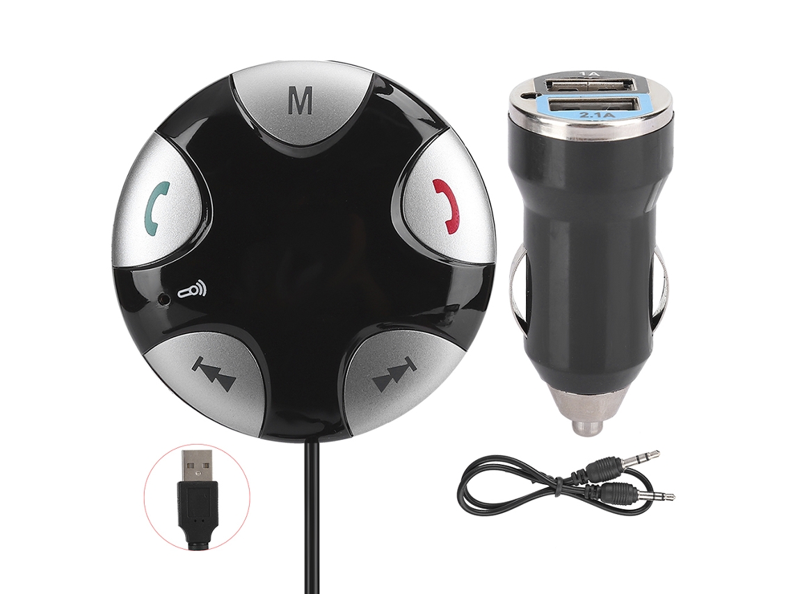 Transmissor FM Bluetooth EOOCOO, com áudio auxiliar