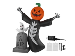 Decoração Inflável de Halloween Cabeça de Morango com Luz Led S/MARCA