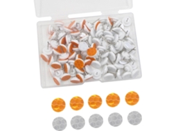Conjunto Com 100 Tachinhas Refletoras E Luminosas Para Trilhas De Caça, Caminhadas E Camping