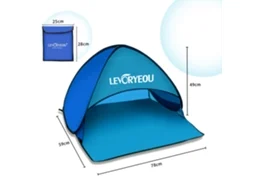 Tenda de Praia Portátil Multicolor com Sombra Solar