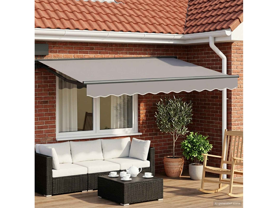 Vidaxl Moldura De Toldo Elétrico Com Leds Antracite 2,5 X 2 M Alumínio