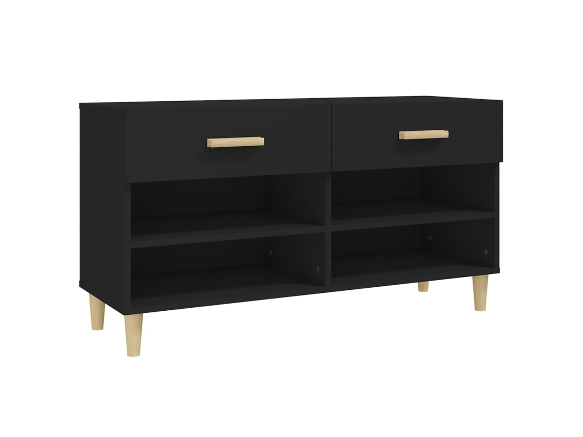 Sapateira 102x35x55 Cm Derivados da Madeira Preto MAISON EXCLUSIVE