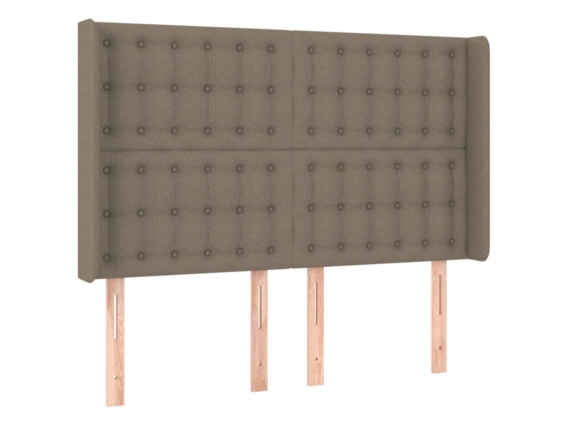Cabeceira Cama com Abas Tecido Cinza Acastanhado MAISON EXCLUSIVE (147x16x118 cm)