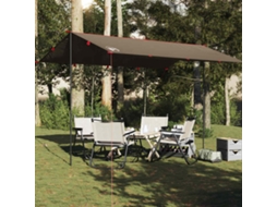 Vidaxl Lona De Campismo 406x306 Cm Impermeável Castanho