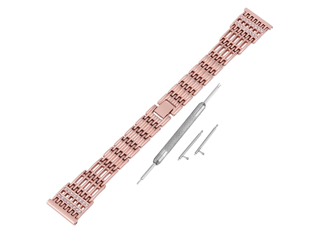 Cadeia de Broca Stripe EOOCOO em aço inox rosa com ferramenta de desmontagem