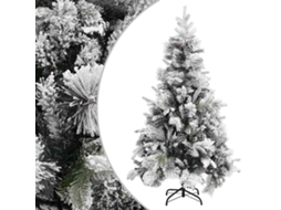 Vidaxl Árvore De Natal C/ Flocos De Neve E Pinhas 195 Cm Pvc E Pe