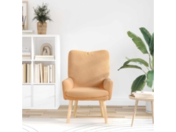 Vidaxl Poltrona Bege 63 X 67 X 94 Cm Poliéster E Contraplacado
