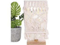 Luminária de mesa moderna em estilo boho para quarto.