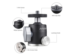 Cabeça De Bola De Alumínio Mini Para Tripé, Adaptador Com Parafuso 1/4, Suporte Universal