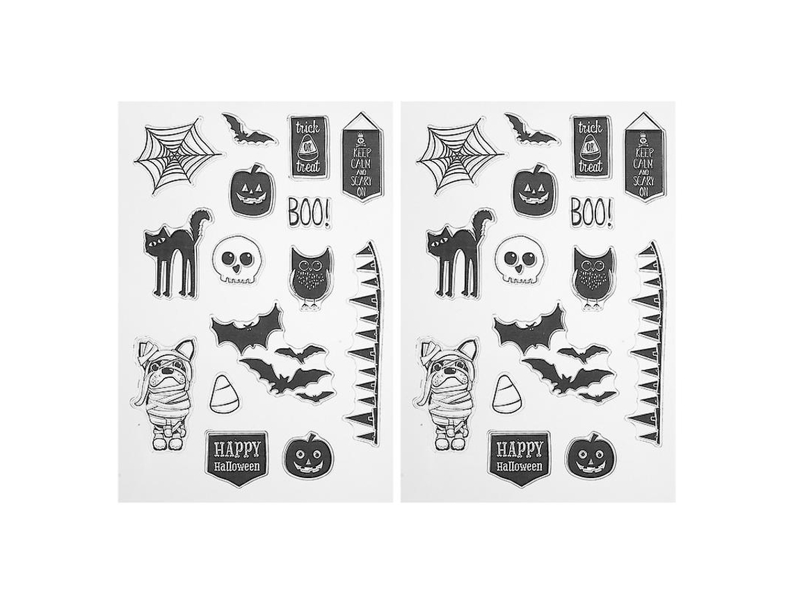 2 Unidades de Selos de Halloween para Decorações de Halloween ALLINLESS