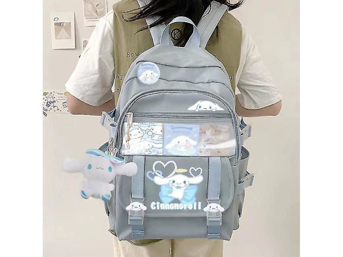 Nova Mochila Sanrio Kuromi Pompompurin My Melody Para Estudantes, Grande Capacidade, Desenho Animado, Escolar Fofa, Tipo 3, 41cm X Aquaforge