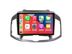 Auto Rádio Carro Bluetooth Autoradio 8GB RAM 128G ROM CarPlay Navegação GPS Ecrã Táctil RoverOne para Chevrolet Captiva 1 2011-2016  