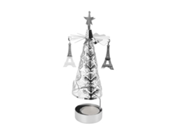 Laxiscreed Castiçal Giratório Para Árvore De Natal Em Aço Inoxidável, Decoração Festiva Para Casa