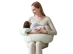 Conjunto De Almofadas 2 Em 1 Para Amamentação De Algodão, Verde Almofada Para Mães E Bebês, Anti Regurgitante, Lavavel, 0 24 Meses Zsanfs
