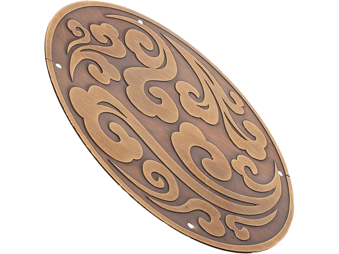 Apliques De Latão Esculpido Para Armários, 11cm, Ornamentos Decorativos Em Bronze Para Portas De Armários
