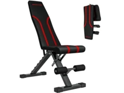 Banco de musculação dobrável multifuncional com encosto ajustável em 6 níveis preto S/MARCA