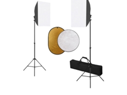 Vidaxl Kit Estúdio Fotográfico Com Softbox Iluminação E Refletor