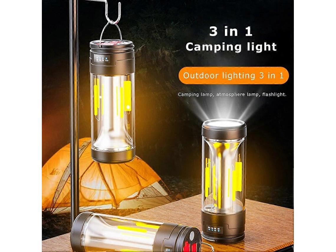 Lanterna De Camping Led, Recarregável E Impermeável Para Suas Aventuras Ao Ar Livre. Olysi Shop