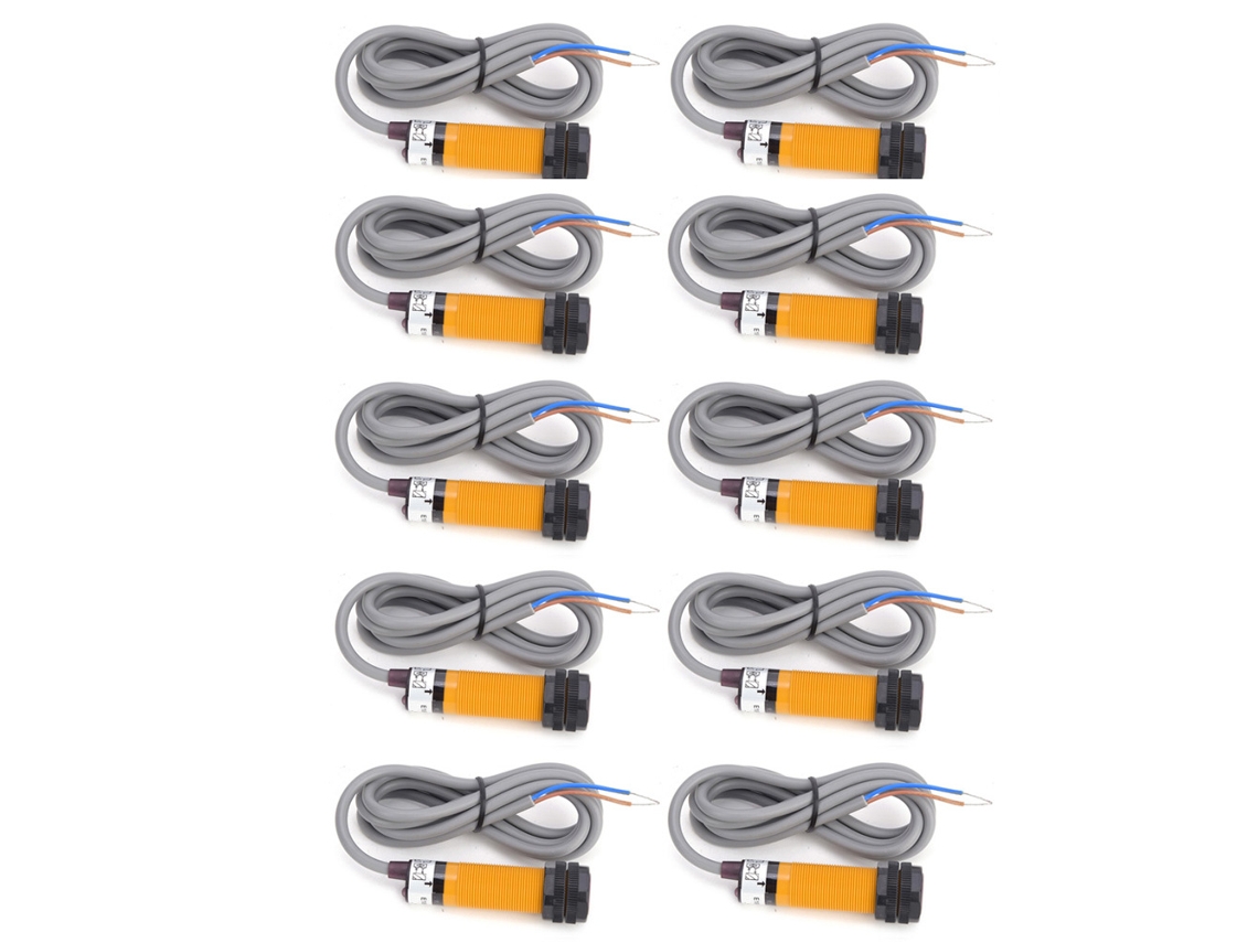 5 Pares de Sensores de Interrupção por Feixe, NPN, Normalmente Aberto, 6‑36VDC 300mA S/MARCA