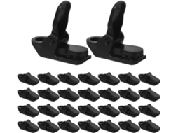 Windproof Tent Fastener Clamps Large Black Plastic Tarp Gator Clips 40pcs For Outdoor Canopies