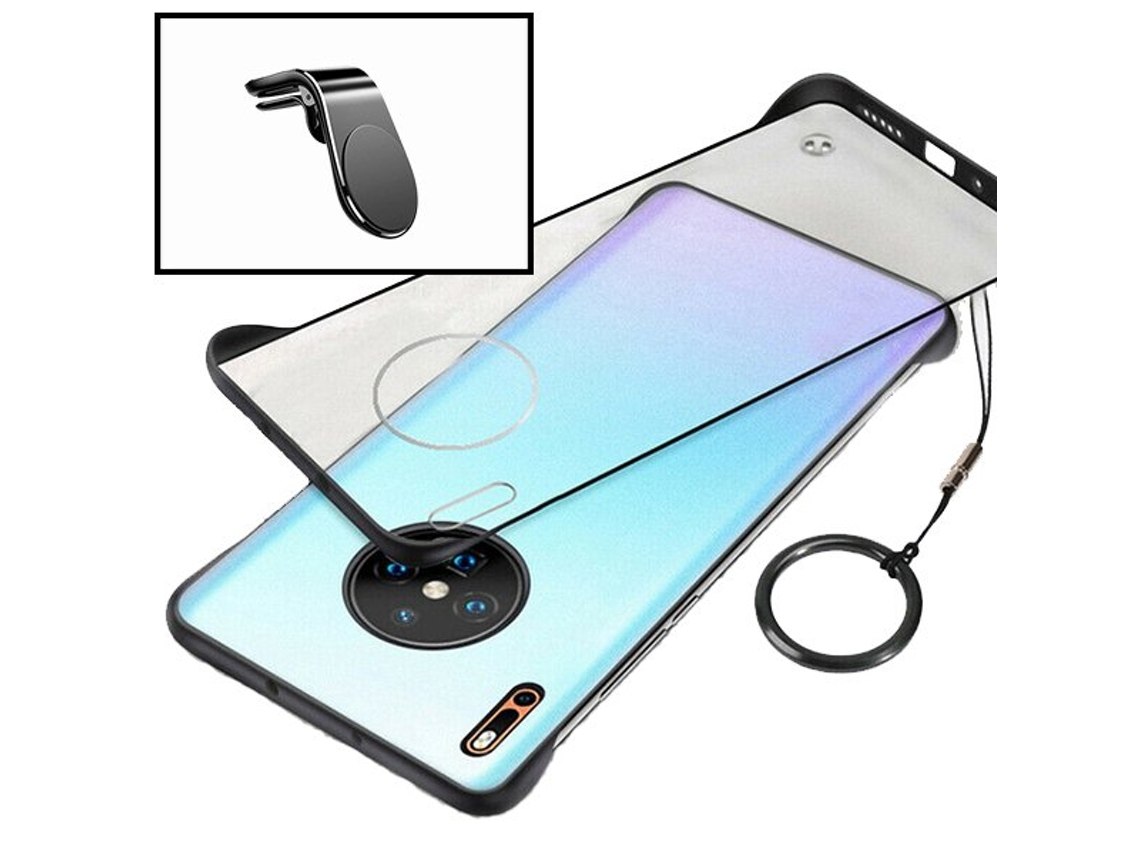 Kit Capa e Suporte Magnético Auto Huawei Mate 30 5G Invisible Bumper