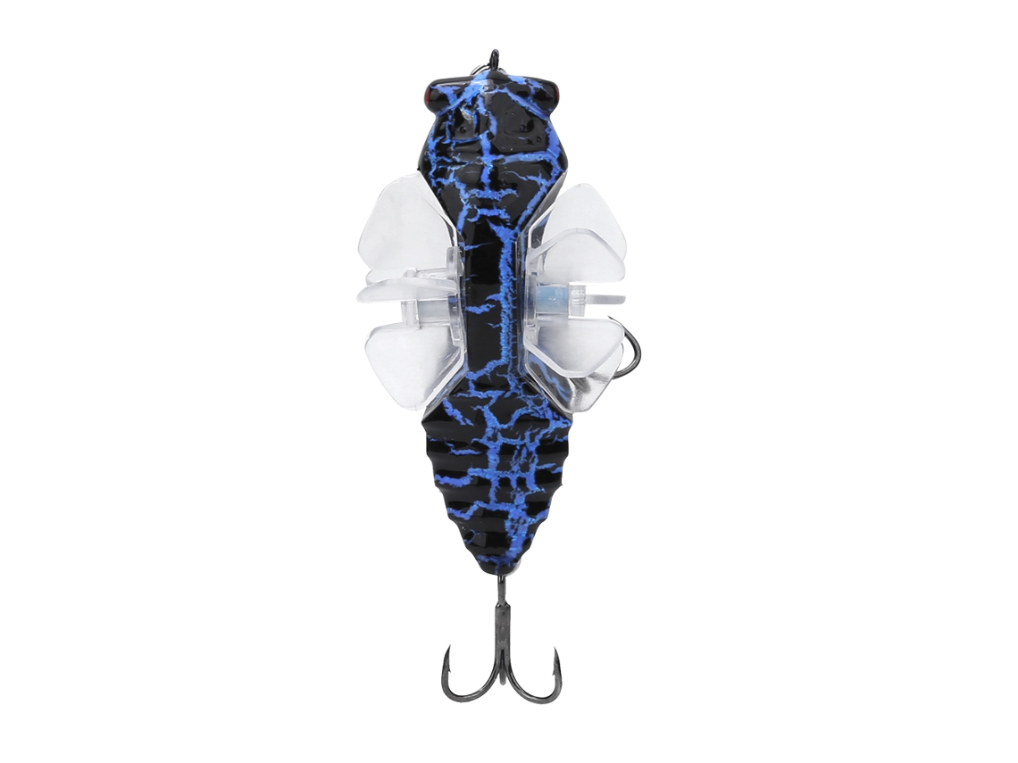 Isca Artificial Cigarra Rotativa 7.5cm com Anzol Triplo