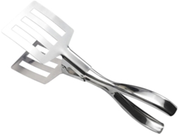 Pinça Para Pão Mikinona Em Aço Inoxidável Prateado, Multifuncional, Ideal Para Churrasco, Para Escorrer Gordura, Protege