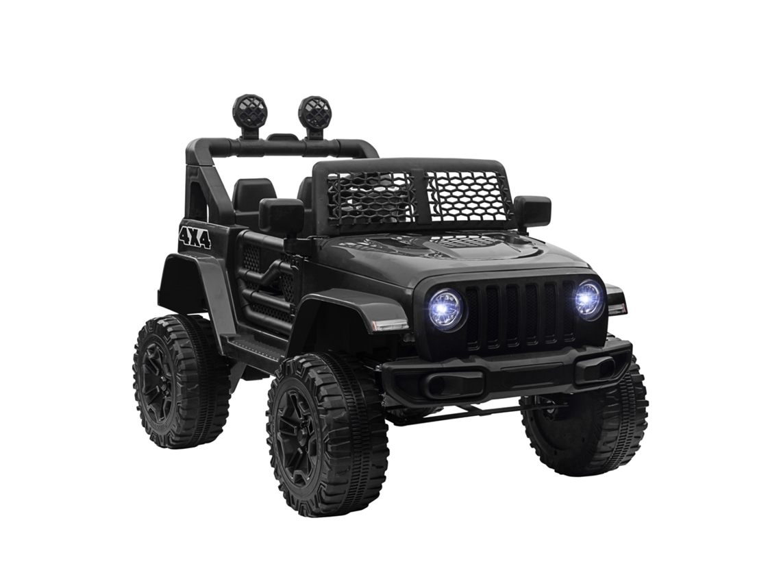 Carro Elétrico para Crianças +3 Anos Veículo Off road com Bateria 12v e Controle Remoto 100x65x72 Cm Preto op